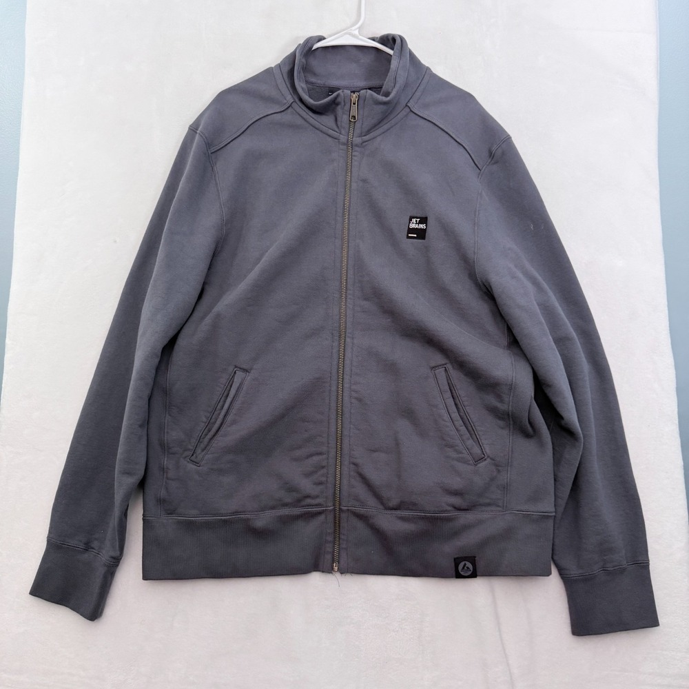American Giant Sweatshirt Mens 2XL Gray Full Zip Heavyweight